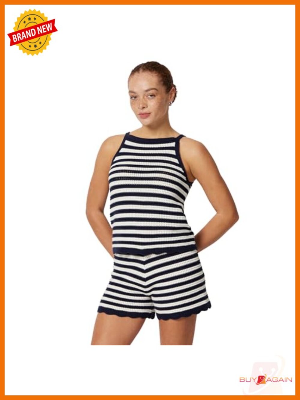 Sofia Grainge Cotton Crochet Sweater Tank Set Mom Matching Set